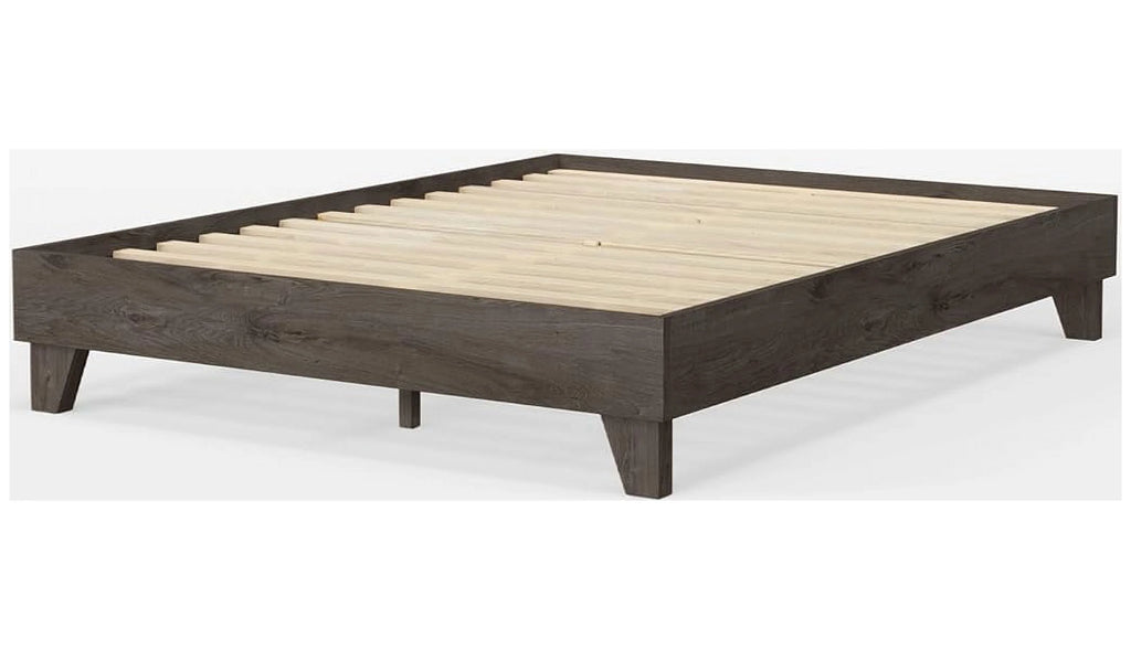 Queen Wood Bed Frame with Pine Slats J8182