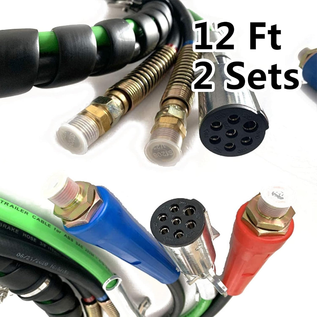 3 in 1 Semi Truck Air Hose Trailer Electrical Cable Assembly ABS Wire Rubber Air Line Tractor Parts R42337