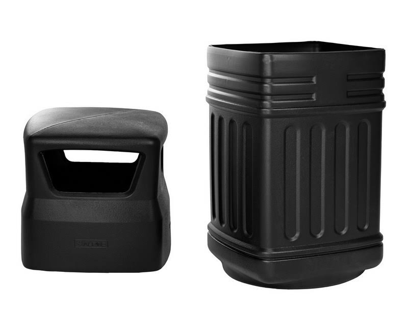 Black 16-Gallon Outdoor/Indoor Trash Can Y821309