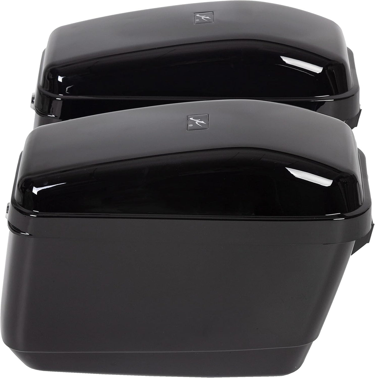 Hard Motorcycle Saddlebags with Mounting Kit Black Z158