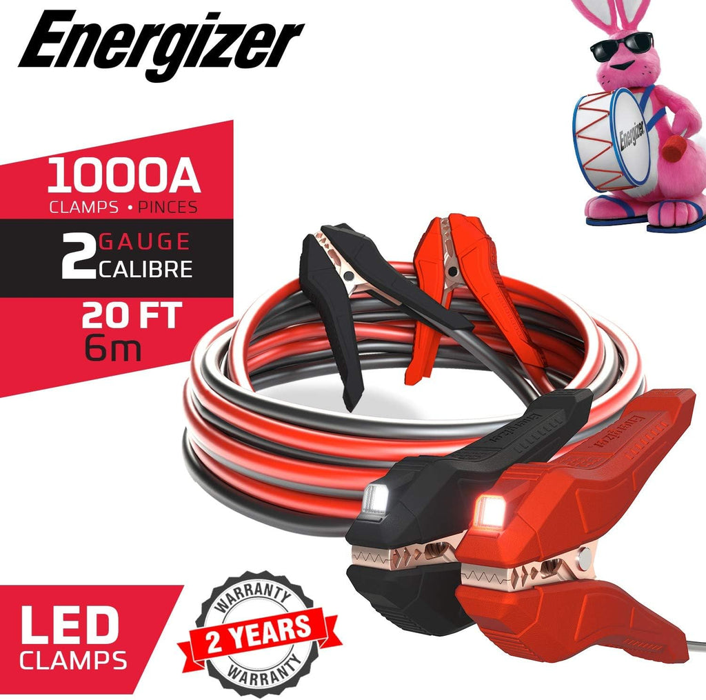 Heavy Duty Jumper Cables with LED Lights and Carrying Bag H91313
