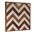 Reclaimed Painted Geometric Framed Wood Panel S3960