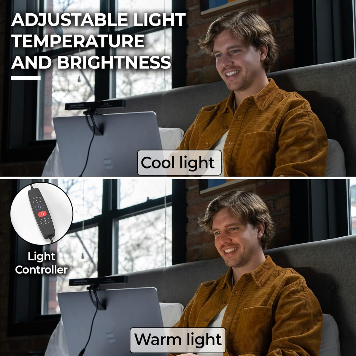 Video Conference Lighting for Monitor and Laptop, USB-C, Single Kit P595067