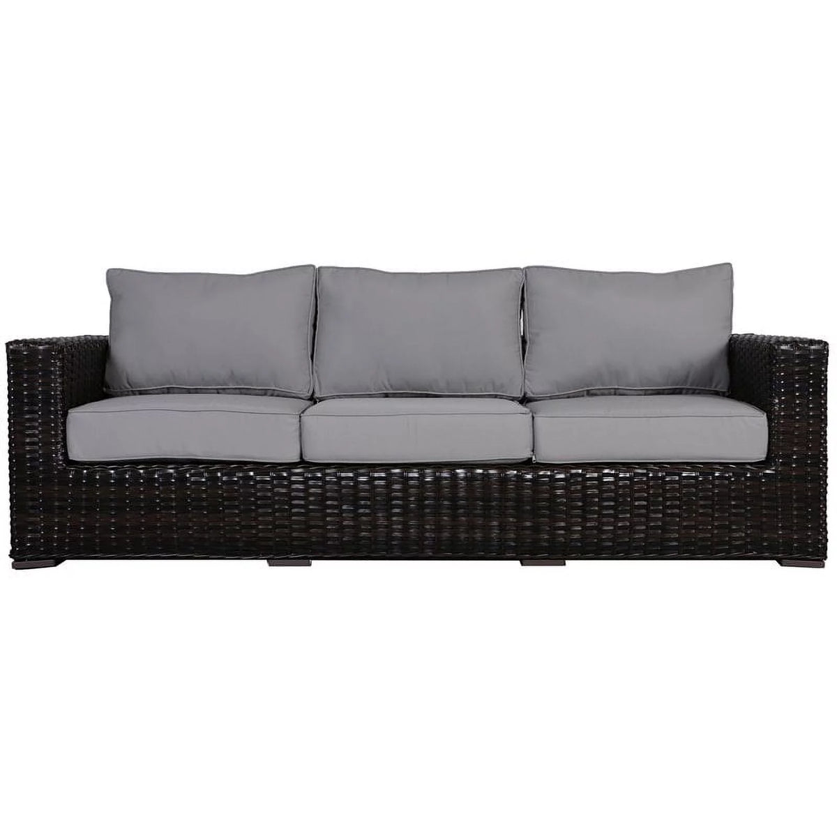 Tan Fabric Sofa with Gray Cushion H958