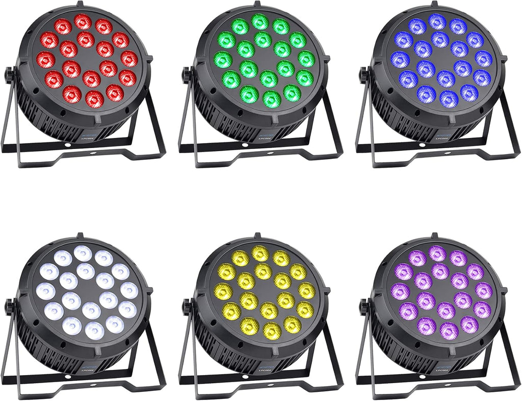 18x8W RGBW LED Stage Lights DMX-512 Sound Activated Strobe Lights (1 Pack) A76652