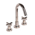Polished Nickel Widespread Bathroom Faucet with Drain Assembly L630604