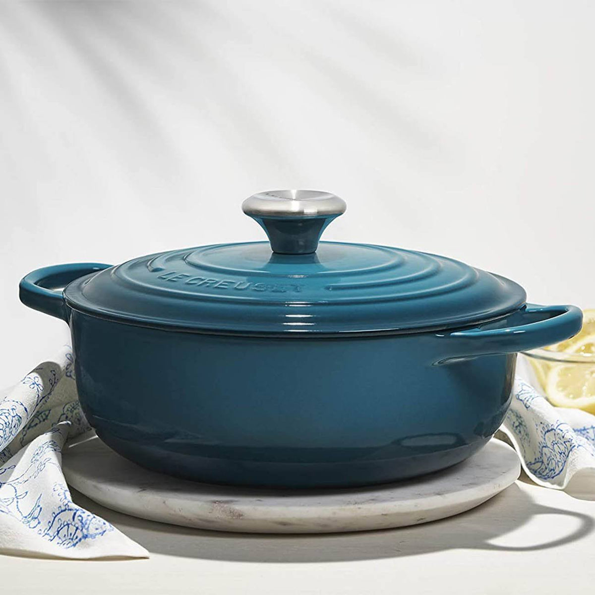 3.5 Qt. Cast Iron Sauteuse Deep Teal W5260