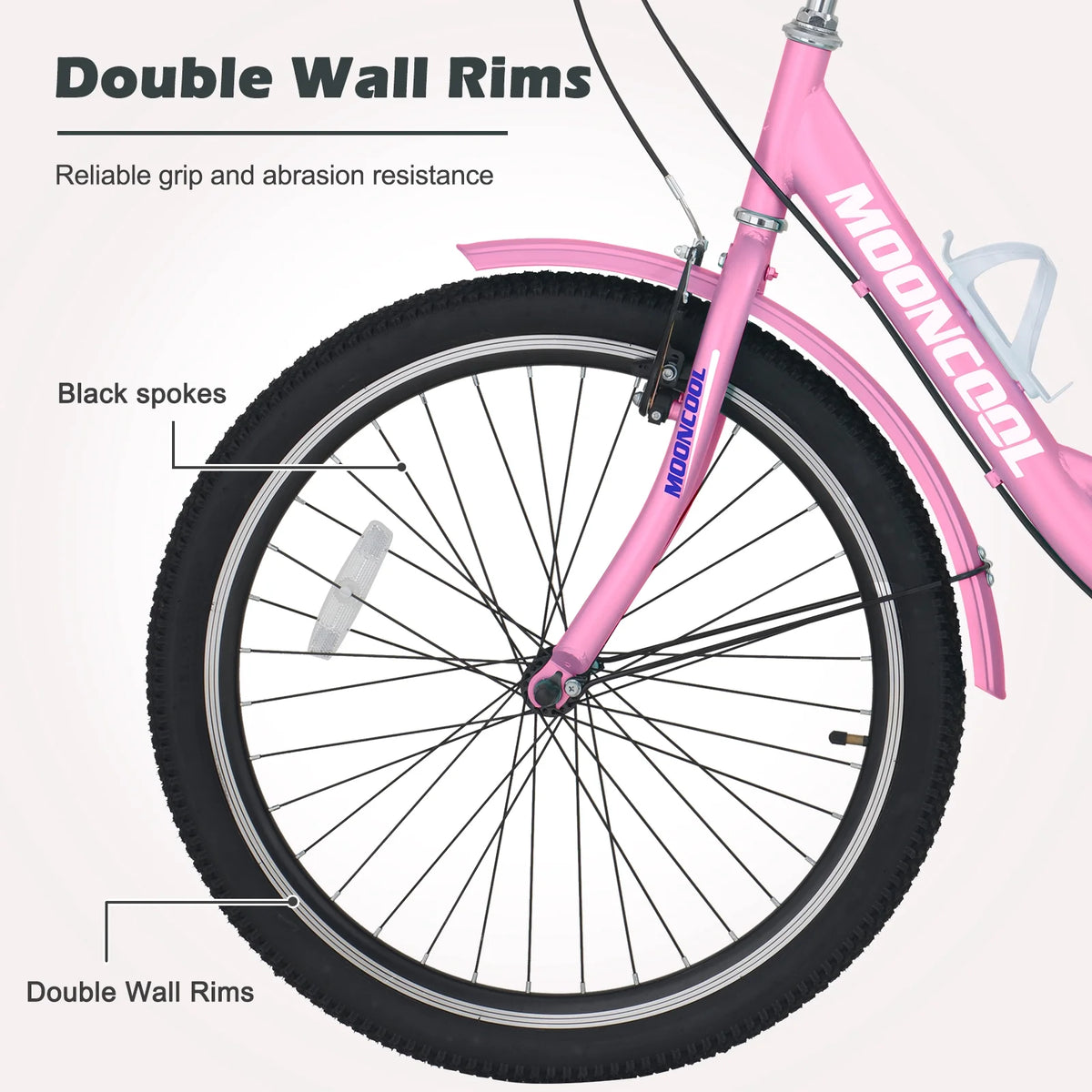 24 inch 3 Wheel Single Speed Adult Tricycle with Shopping Basket D308