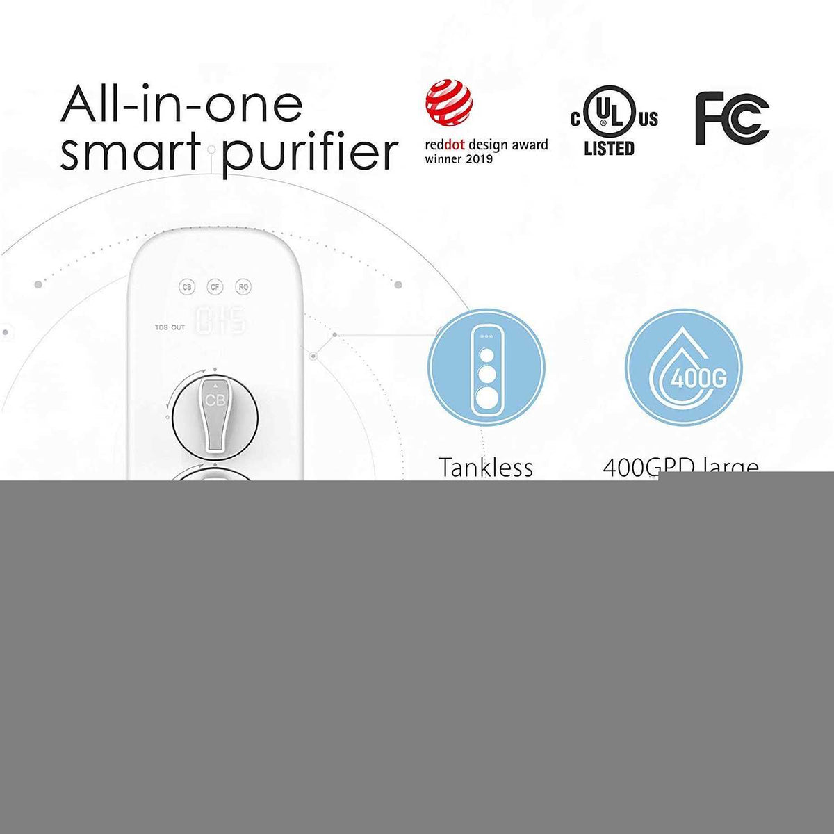 3-Stage Under Sink Tankless Drinking Water Filtration System V274
