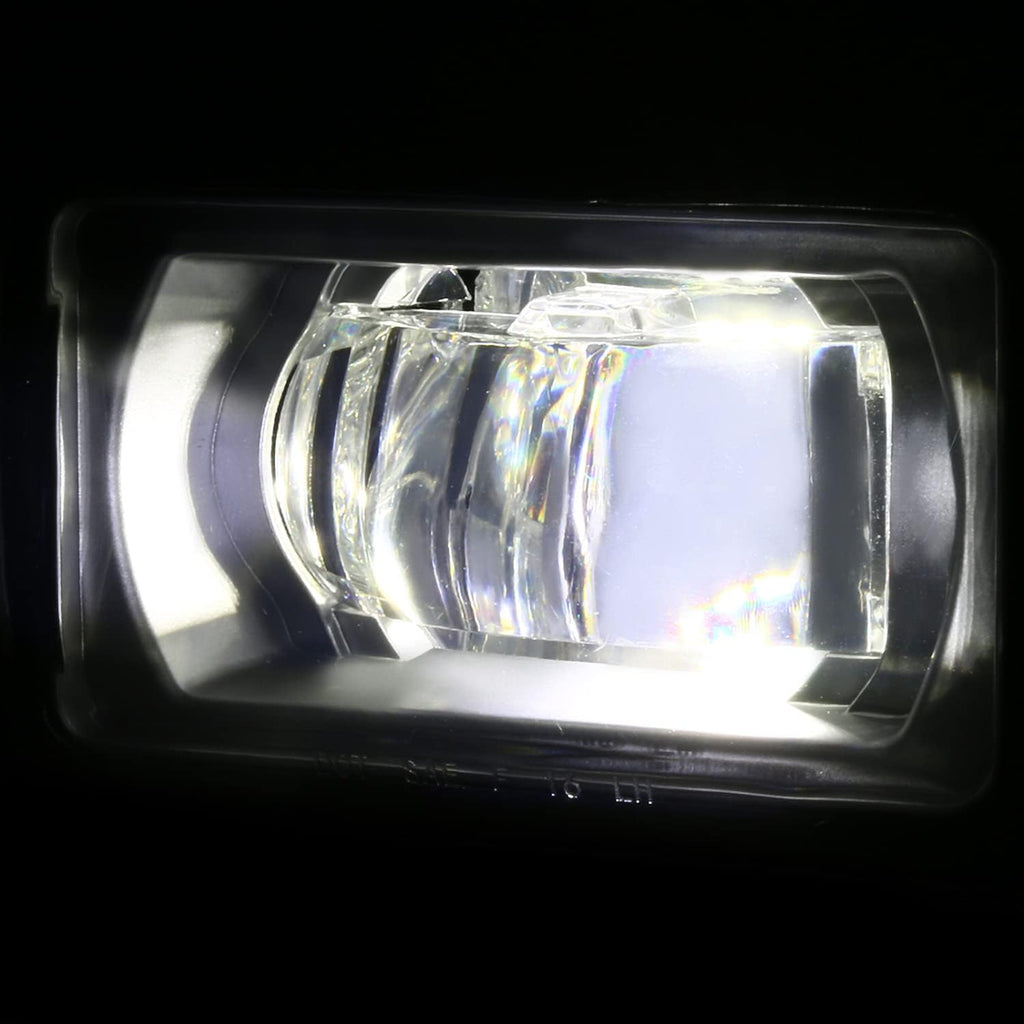 Smoke Lens LED Fog Lights Compatible with Ford F250 F350 Super Duty 2017-2018 Pair C182