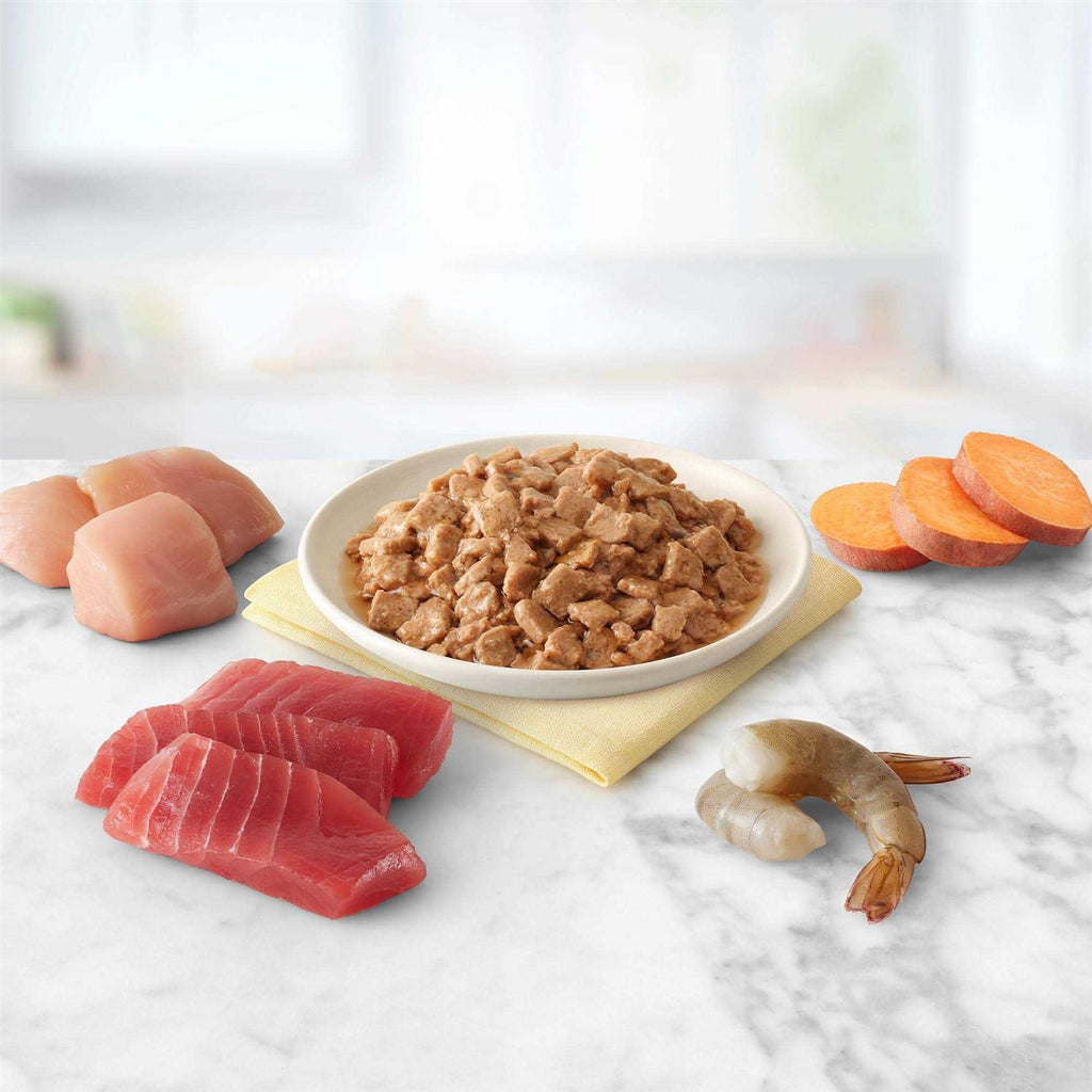 Tuna Chicken Fish & Shrimp Flaked Wet Cat Food C908
