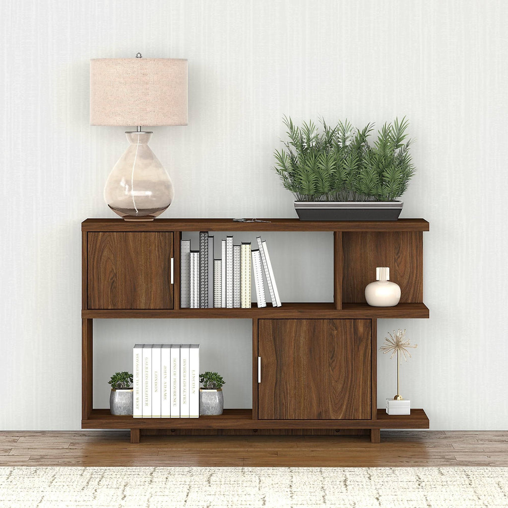 Modern Walnut Console Table with Storage B3429
