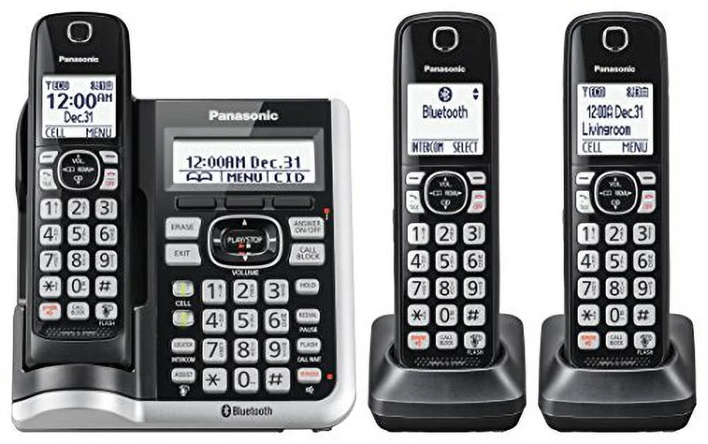 DECT 6.0 Expandable Cordless Phone System with Answering Machine - 3 Handsets T36480