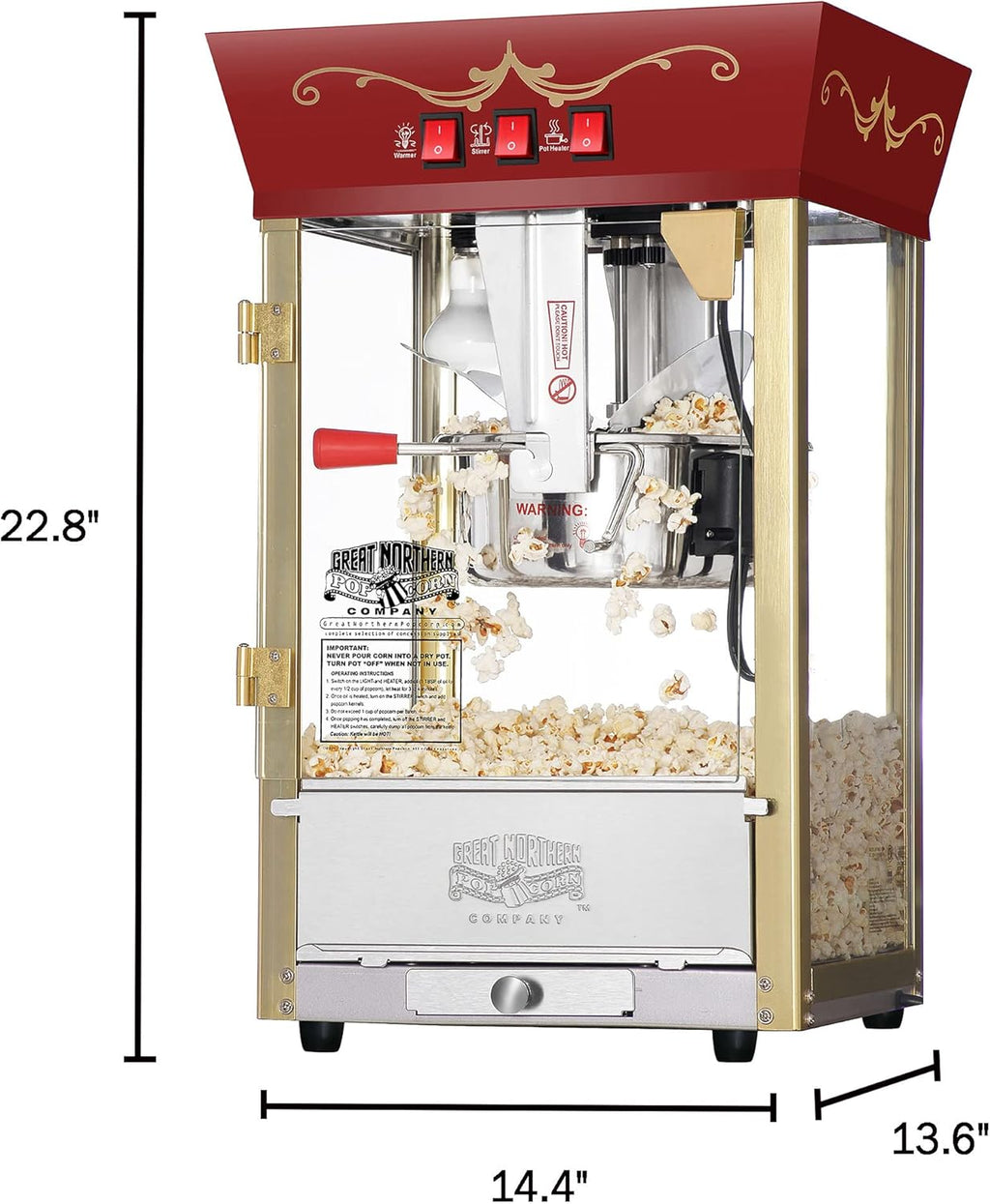 Red 8oz Popcorn Machine K36529