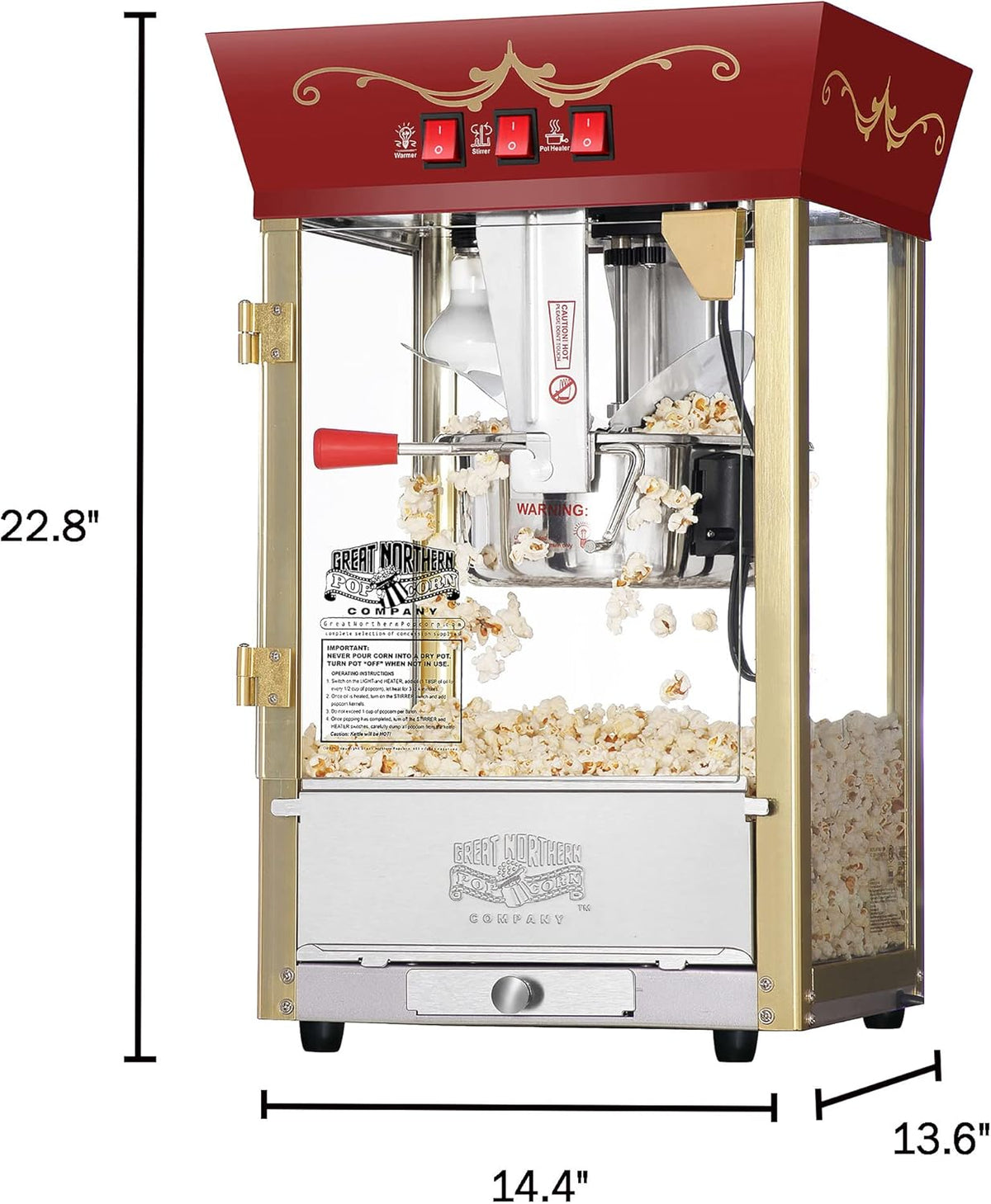 Red 8oz Popcorn Machine K36529
