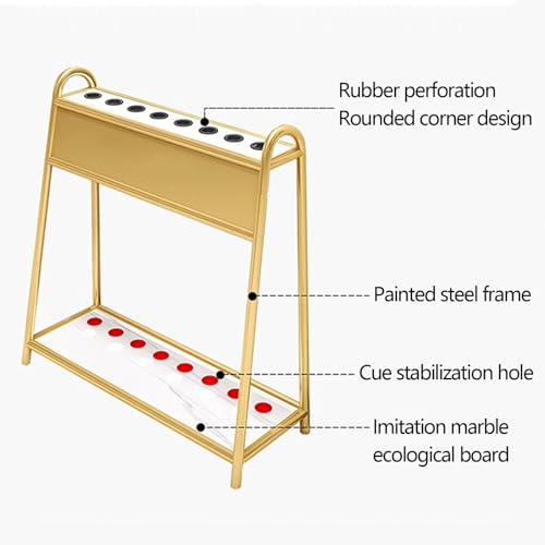 Portable Metal Pool Cue Holder Stand for 8 Pool Sticks P777