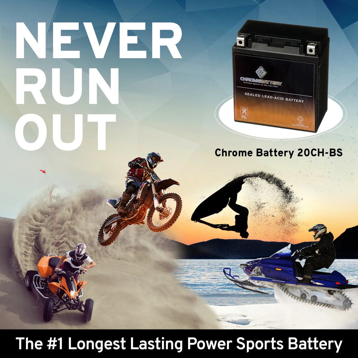 12 Volt 18 Ah 270 CCA Motorcycle Battery P24111