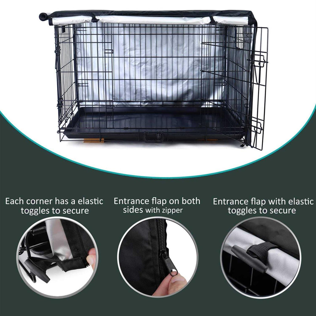 Double Door Waterproof Anti-UV Dog Crate Cover G1691