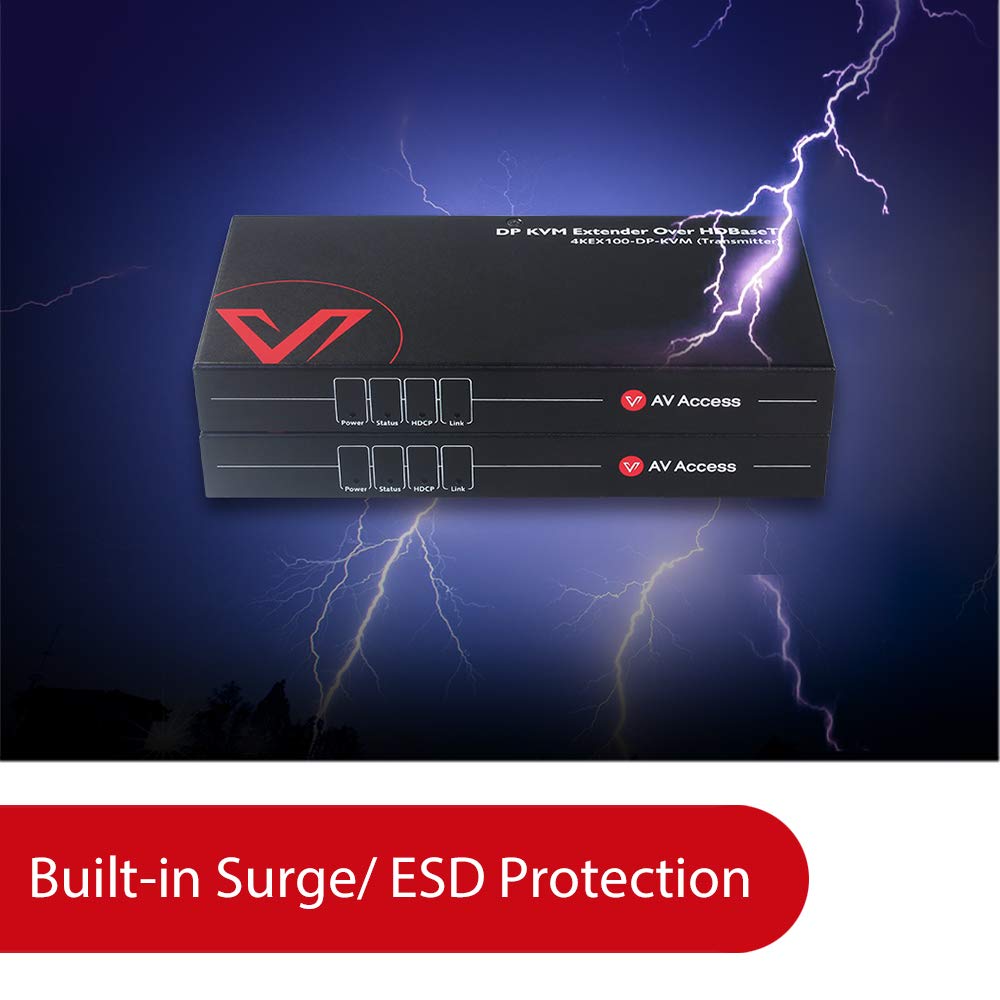 HDMI USB Extender KVM, 100m 4K 60Hz Over Cat5e/6a, 4 Ports USB2.0, POE V206