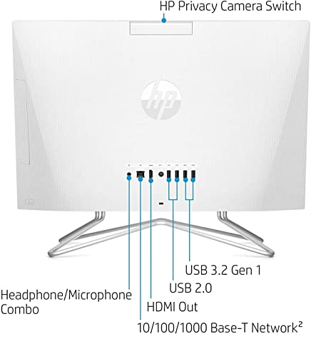 White 21.5" FHD All-in-One Desktop, 8GB RAM, 256GB PCIe SSD S6852