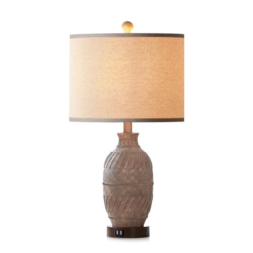 Set of 2 Dimmable Touch Control Table Lamps with USB Ports and AC Outlet B118224