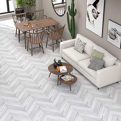 Light Wood Peel and Stick Vinyl Flooring Roll 23"x 393" 64 Sq.Ft O309