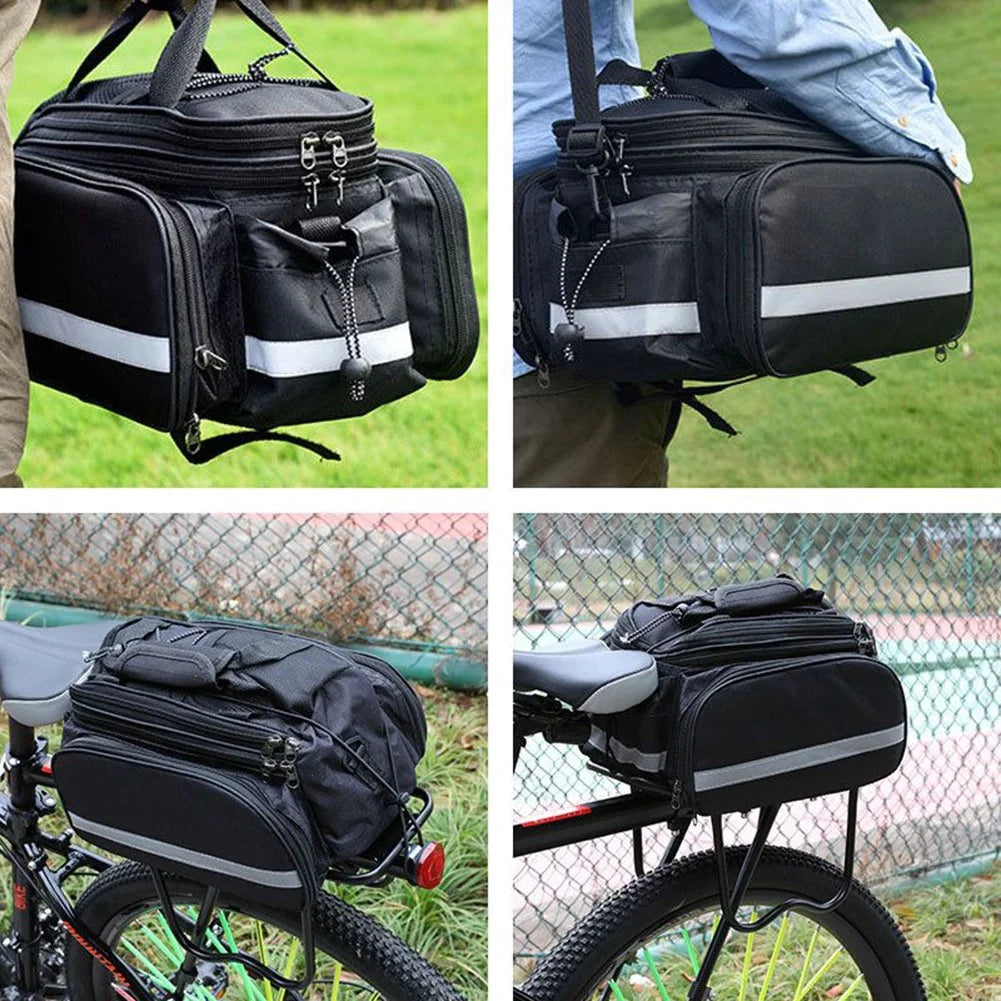 Bicycle Rear Rack Trunk Storage Bag with Reflective Strap J147
