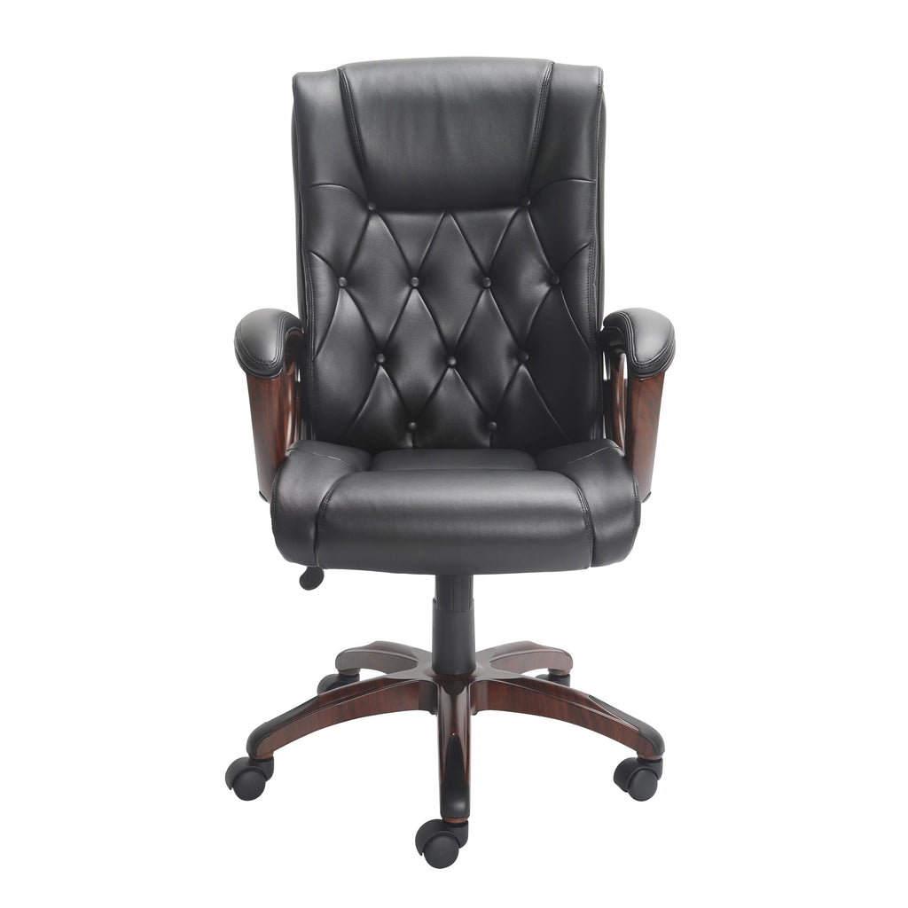 Black Bonded Leather Office Chair with Arms K29715