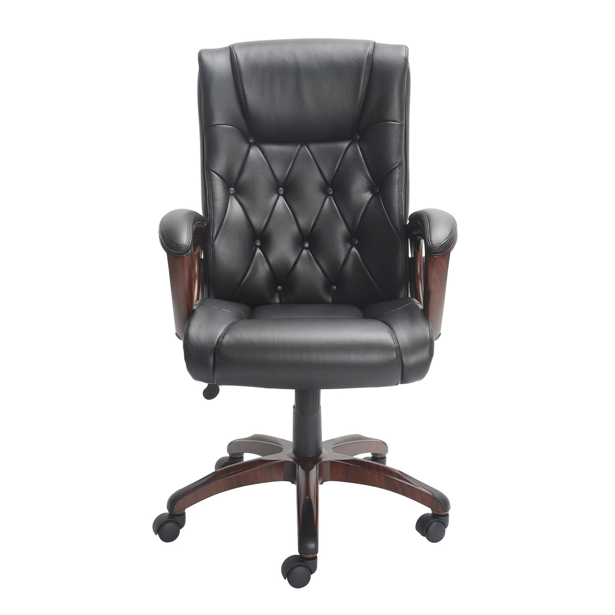 Black Bonded Leather Office Chair with Arms K29715