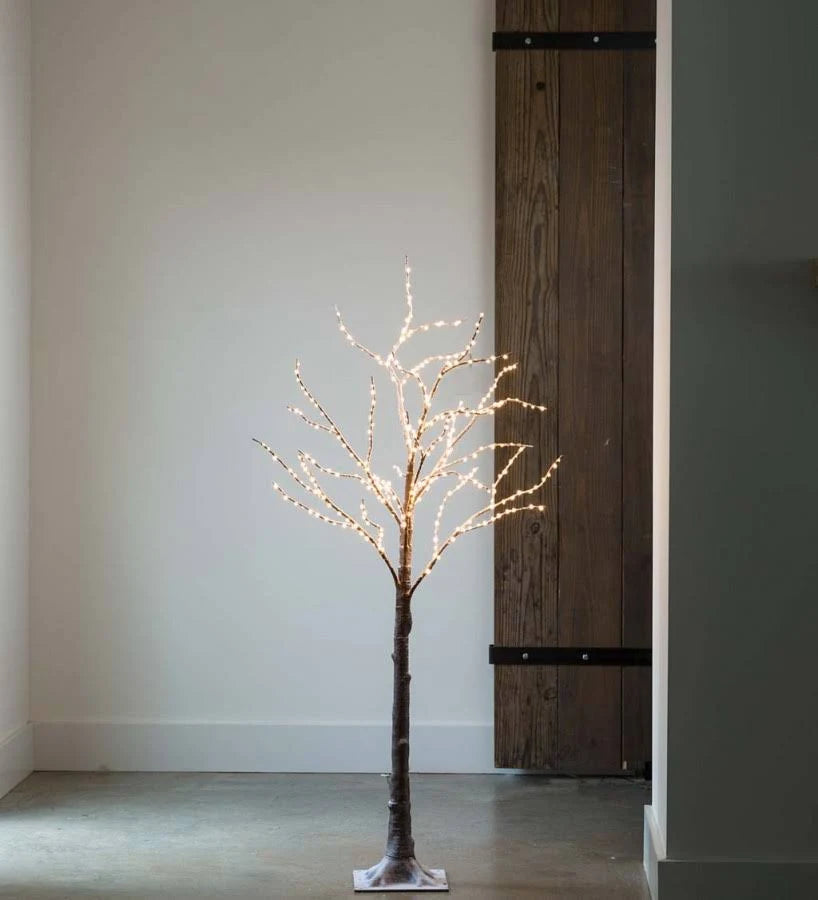 Birch LED Lighted Tree, Medium 5"H - Brown R260539