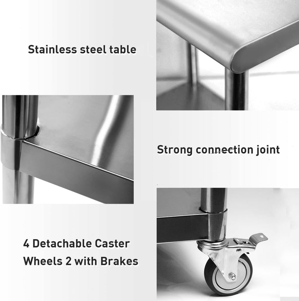 NSF Commercial Stainless Steel Work Table with Undershelf P384126