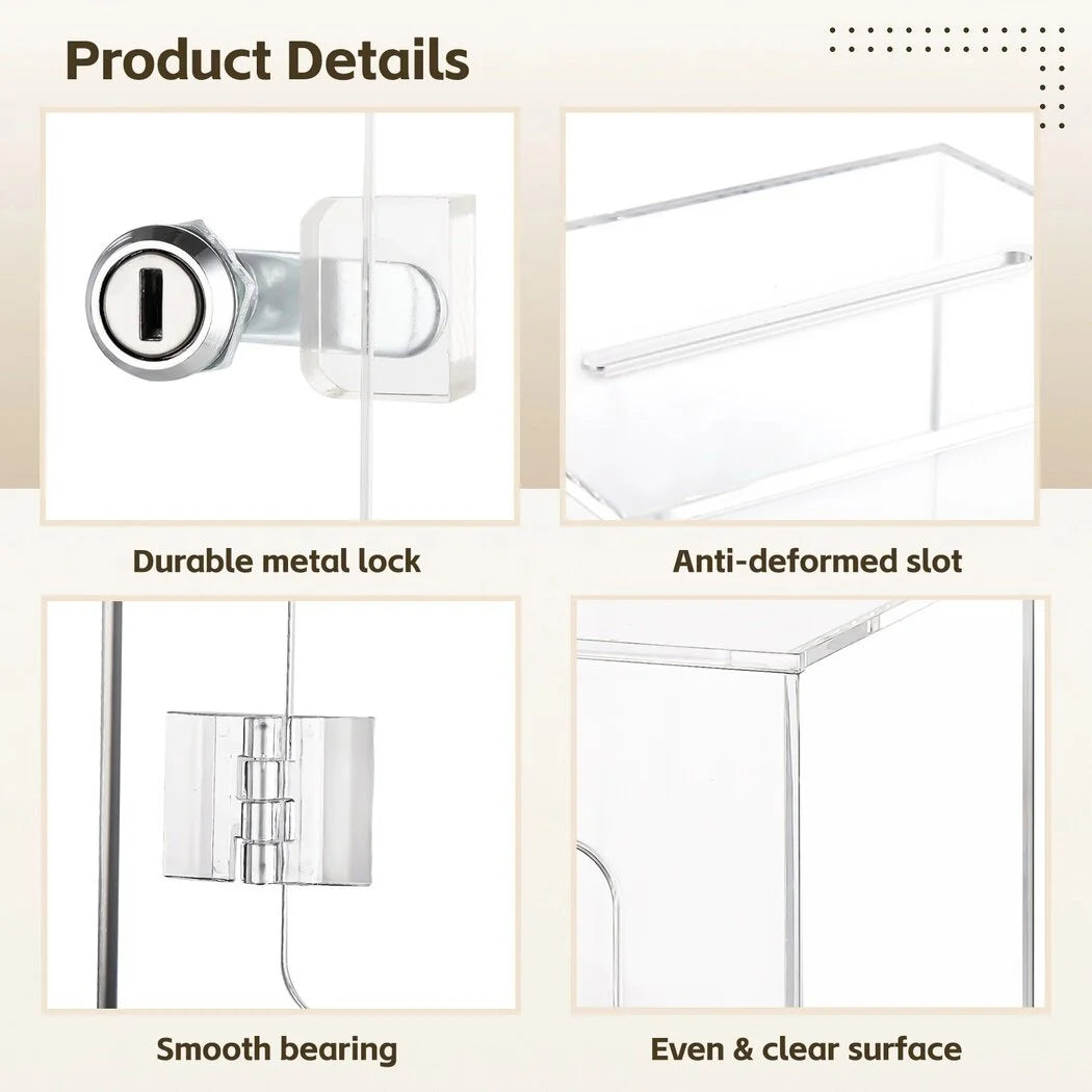 Clear Piggy Bank with Lock and Key G3809