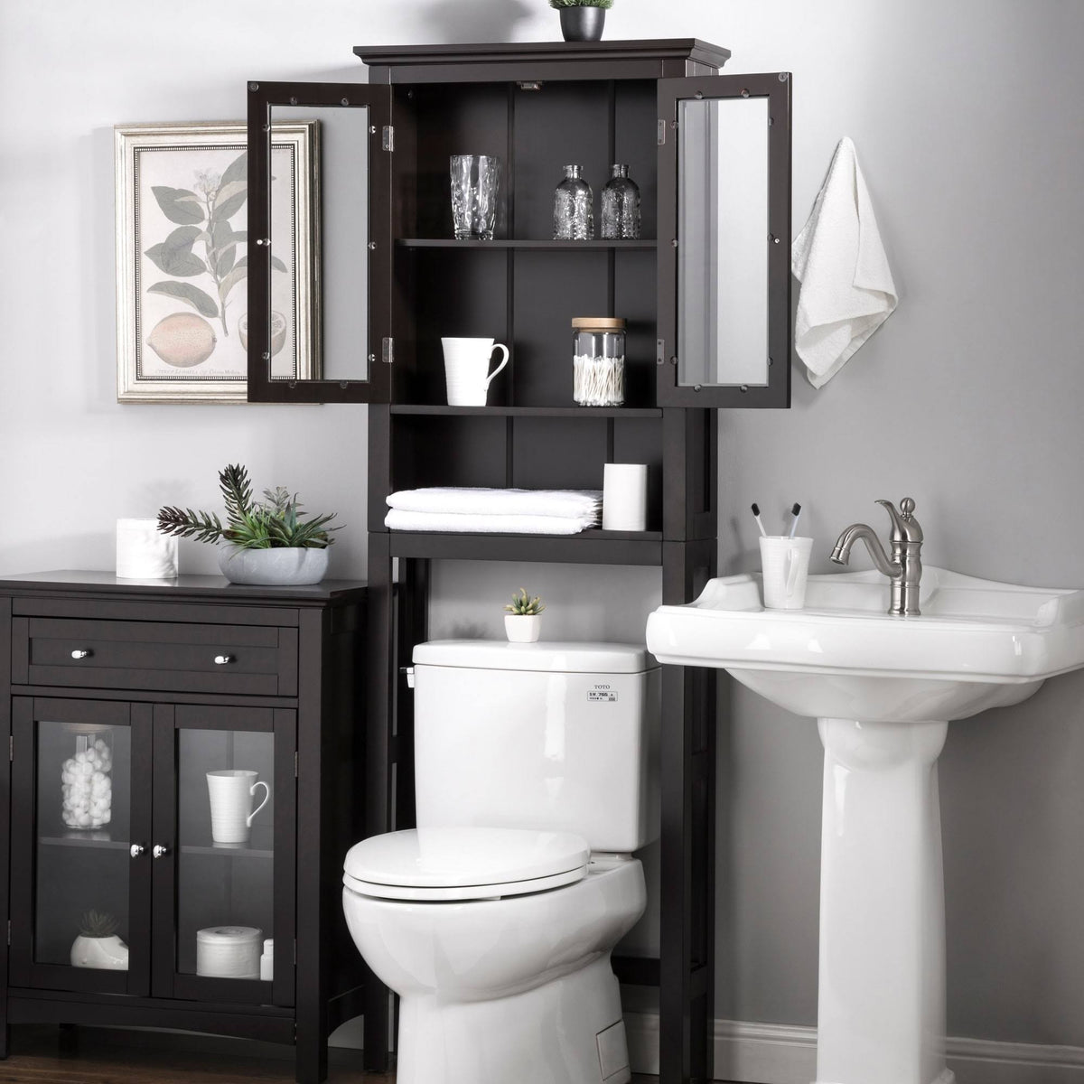 Espresso Bathroom Cabinet O308
