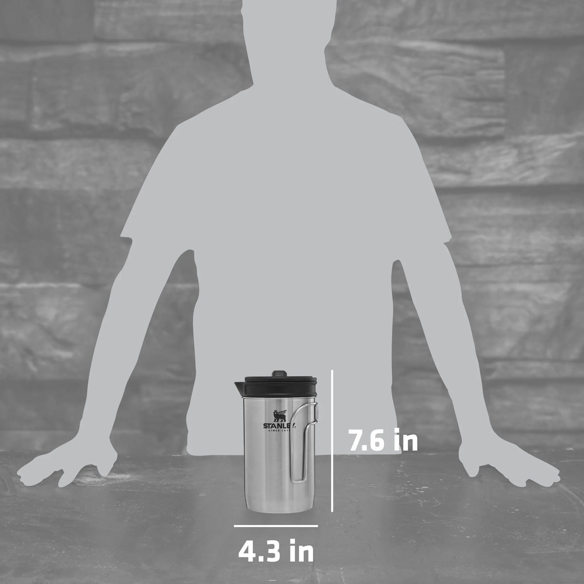 Stainless Steel Camping French Press Coffee Maker, 32 oz O761