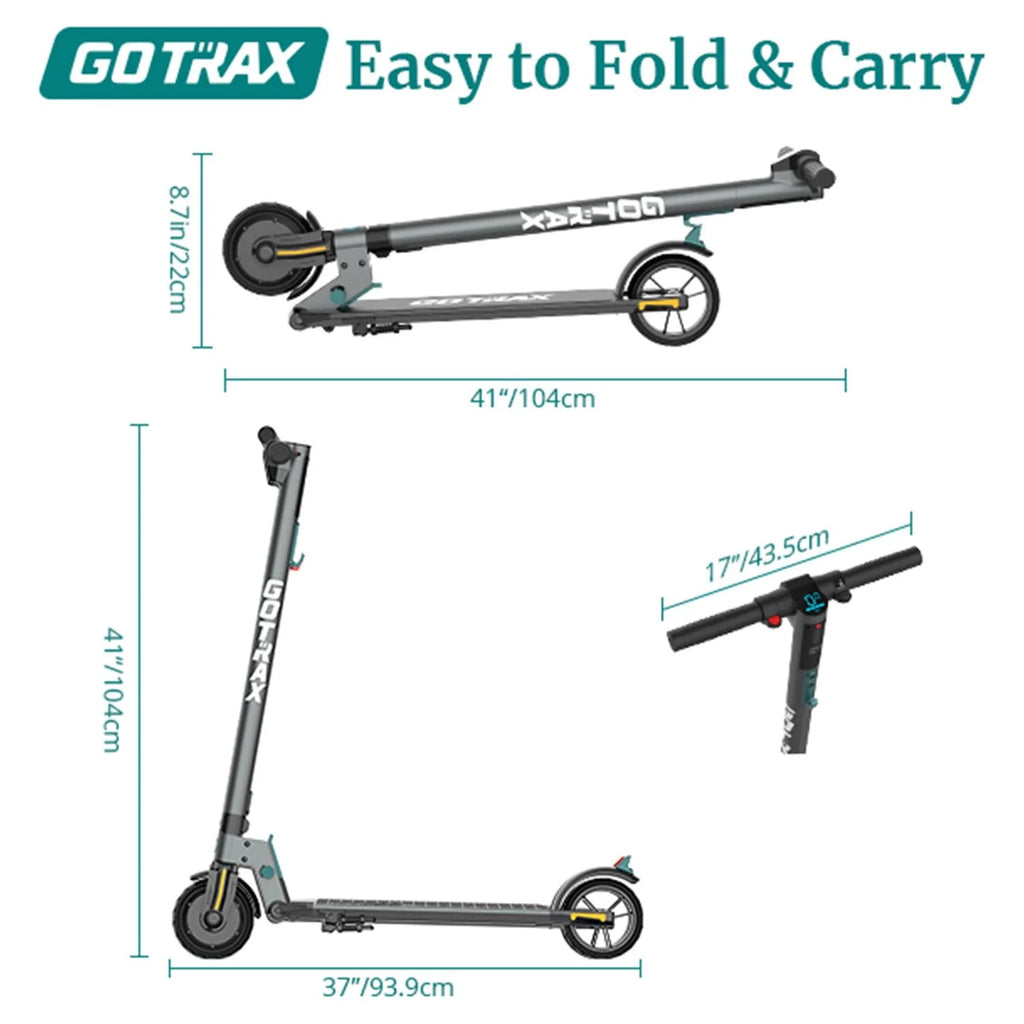 Gray Foldable Electric Scooter with 6 Tires D893