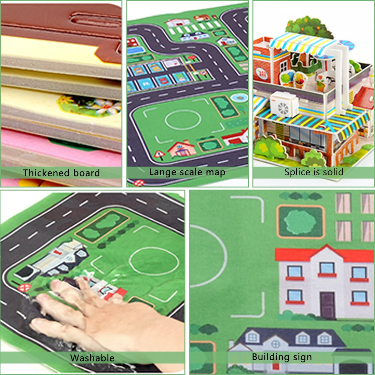 Building Blocks Set with 5 Toy Cars Y2960