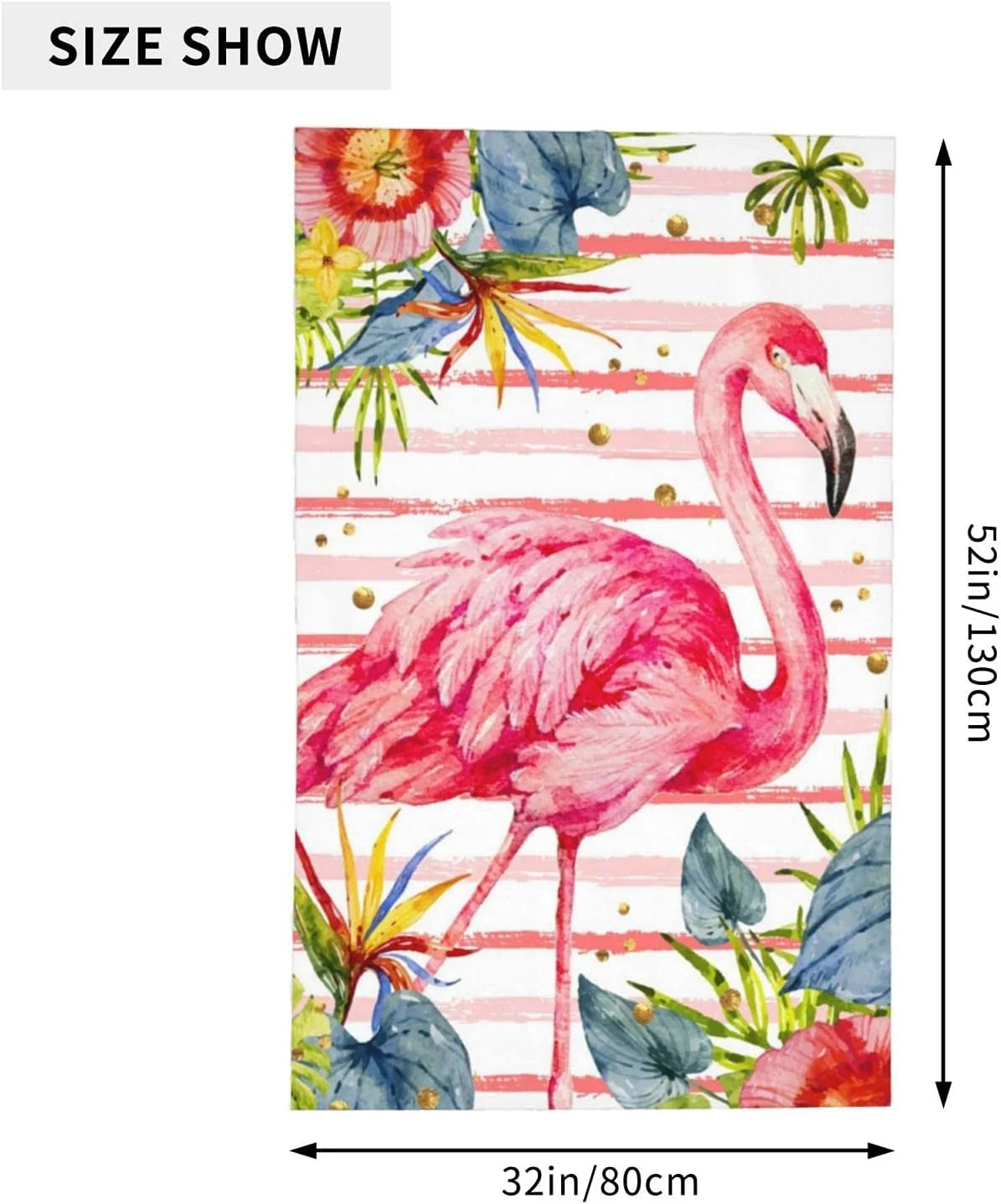 Pink Flamingo Towel 52X32 Beach Bathing Towel A312