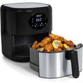 Black 3.7QT Digital Air Fryer with Non-Stick Basket T6953