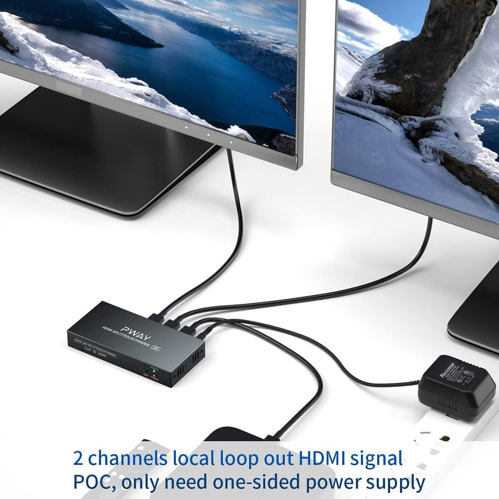 HDMI Extender Splitter 1x2 4K 30Hz W69102