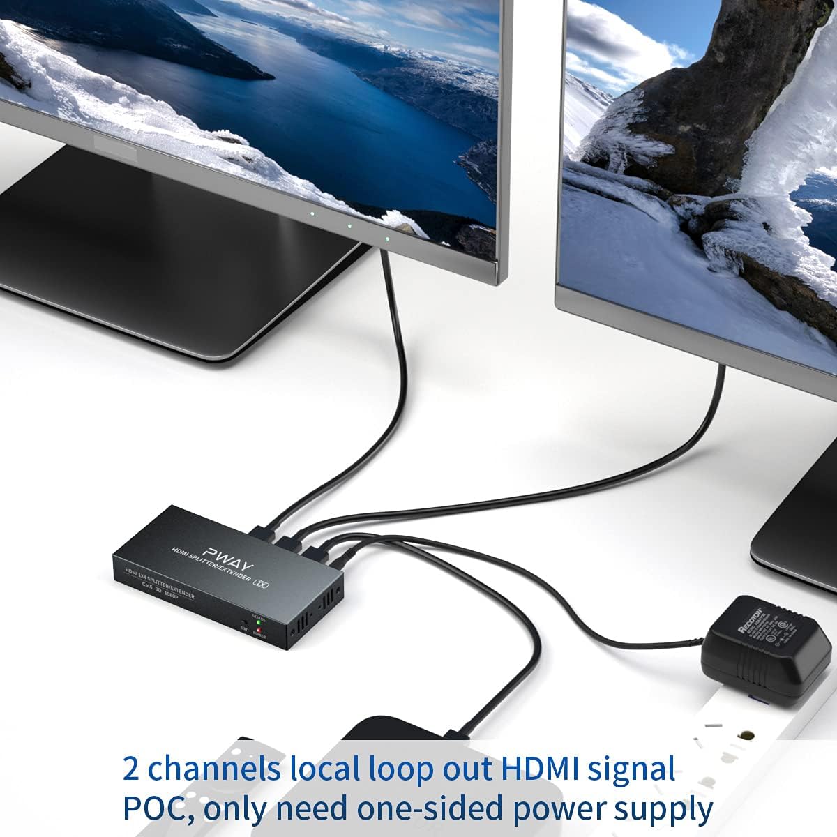 HDMI Extender Splitter 1x2 4K 30Hz W69102