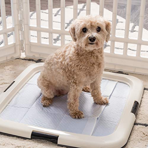 Black 4-Panel 24" Dog Playpen with Door E22523