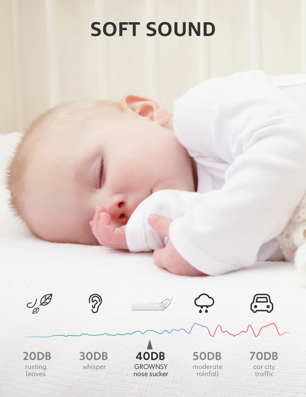 Baby Nasal Aspirator with 3 Silicone Tips G166