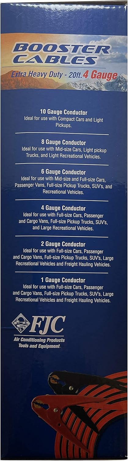 4 Gauge x 20 FT 600 Amp Copper Booster Jumper Cables O79428