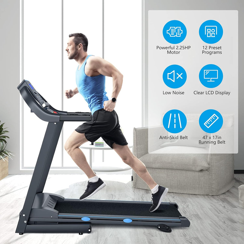 Foldable Treadmill with LCD Display W9014