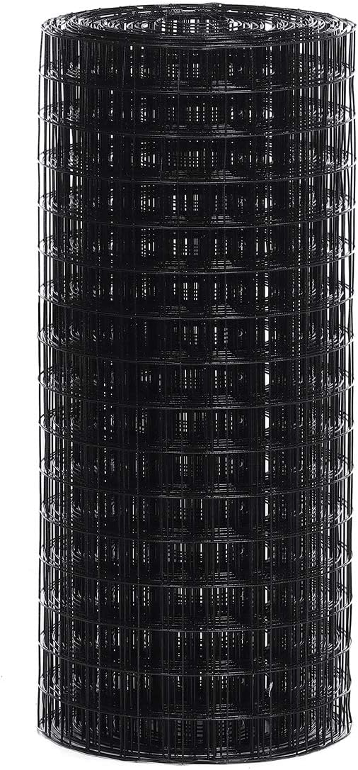 Black Vinyl Coated Wire Mesh 2ft x 50ft 16 Gauge Hardware Cloth F3483