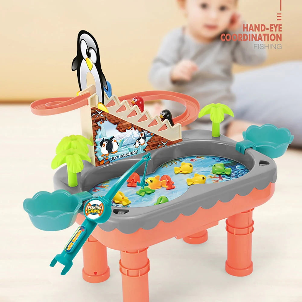 Toddler Toys Fishing Table Toys Water Table Pool Set X148