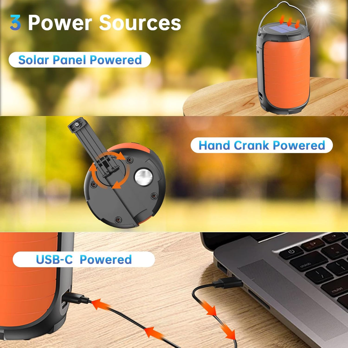 Rechargeable LED Camping Lantern with 5000mAh Battery A77691
