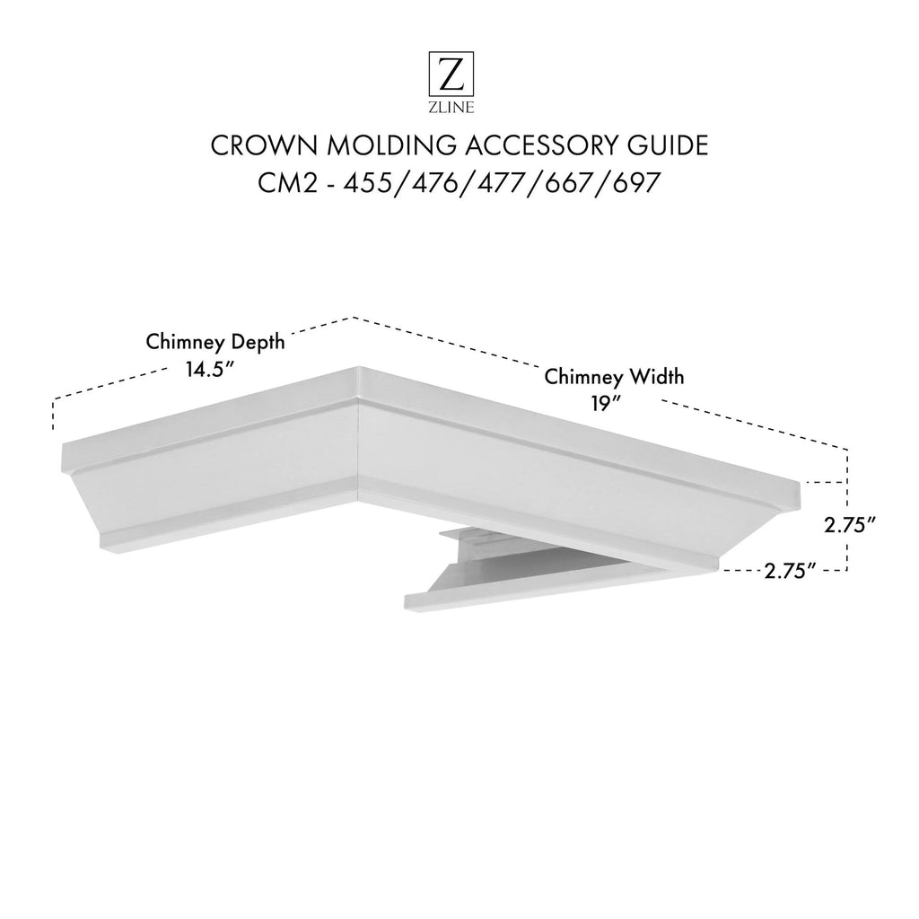 Crown Molding Profile for Wall Mount Range Hood C5613