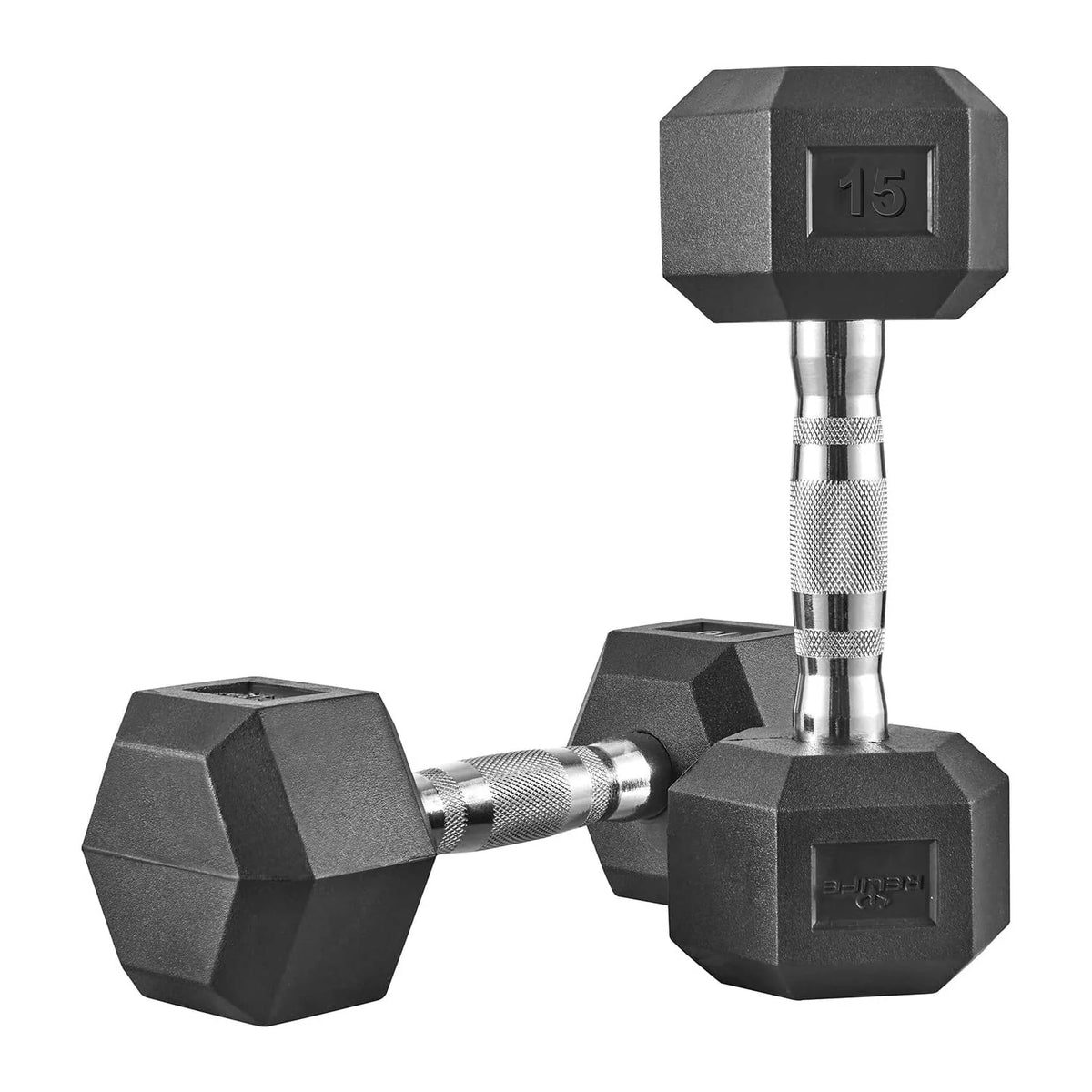 15lb Rubber Hex Dumbbell Set of 2 S3071
