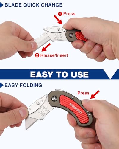 Folding Utility Knife Set with Extra Blades B7643